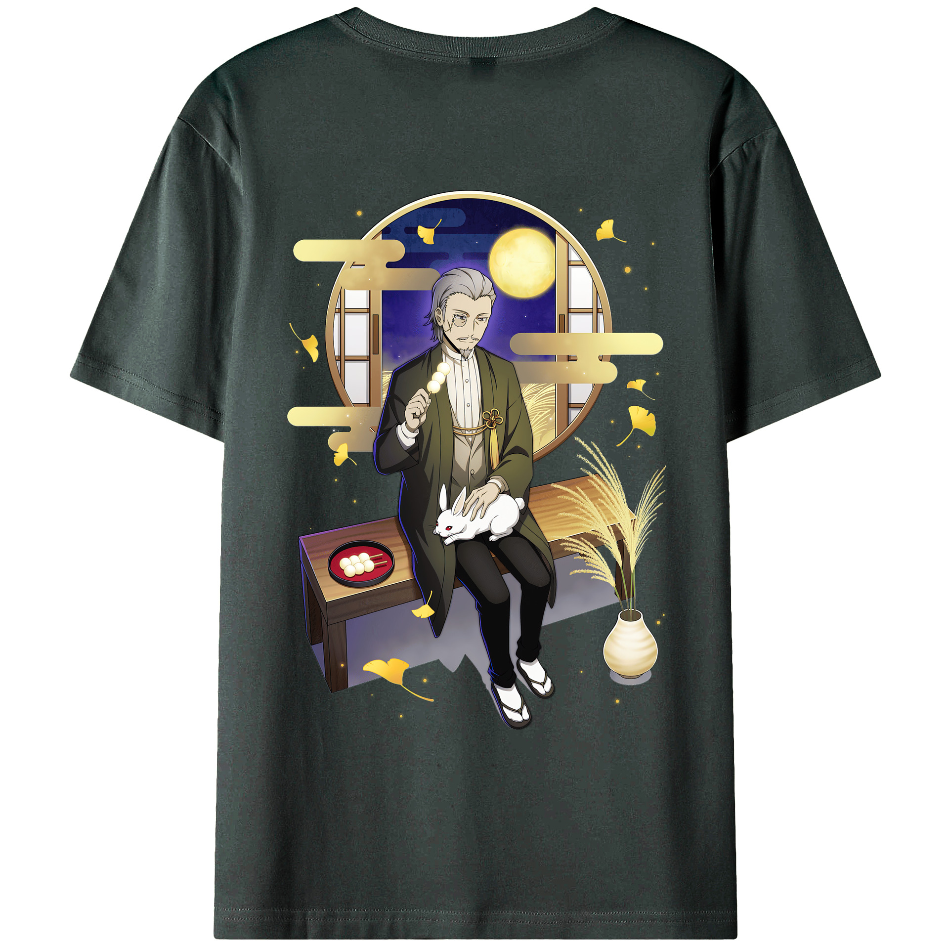（画像用） 文豪ストレイドッグス Bungo Stray Dogs 綿100％ メンズ半袖Tシャツ（バックプリント） 通気性